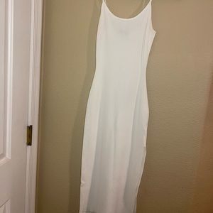 white spaghetti strap dress